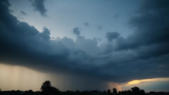 Time lapse raining cloud