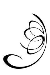 one stylized blooming flower on a short stalk without leaves. graphic decor