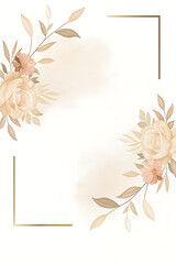 Obraz premium Modern wedding invitation template featuring minimalistic stylish layout