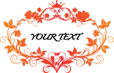 Gradient Ornamental Floral Border