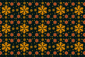 Flower pattern with yellow flowers