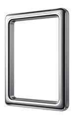 Modern chrome frame with sleek lines and reflective surface