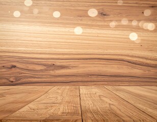 Wooden background with bokeh