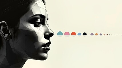 Abstract scenes of artistic figures