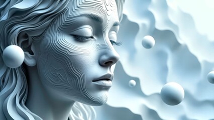 Abstract scenes of artistic figures