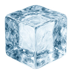 Obraz premium Cube of ice with a faint blue hue