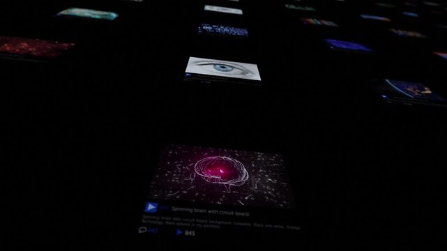 Digital Screens Organized In A Grid-Like Collage Displaying Diverse Visual Content Such As Maps, Charts, And Science, Illustrating The Global Reach Of Technology And Media