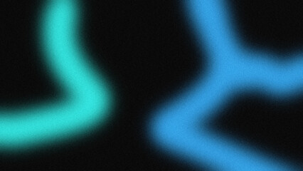 Glowing grainy blue line and teal line