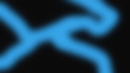 Blurry blue glowing line in a dark space