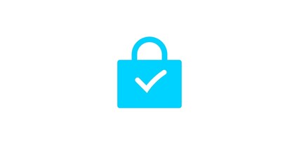 Padlock icon illustration. Security lock  icon symbol.