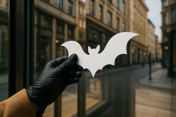 Sticker Chauve Souris Vitrine