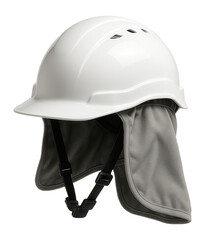 Fototapeta premium White safety helmet with neck protector