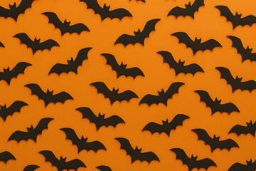 Motif Chauves souris Orange