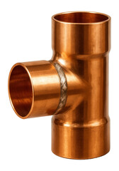 Copper tee fitting with soldered joints