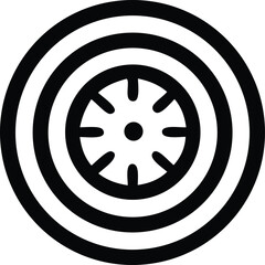 Obraz premium Concentric circles and central target symbol icon represents focus precision aim and goal achievement abstract geometric design element
