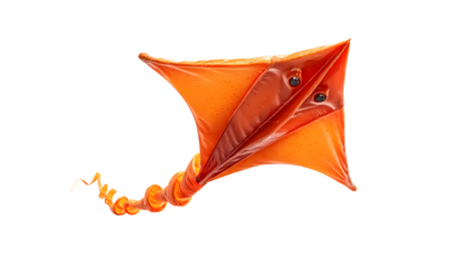 Orange Diamond Kite isolated on transparent background