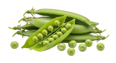 Isolated Green Pea Pods