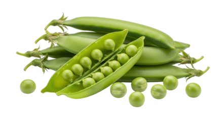 Isolated Green Pea Pods