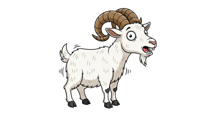 Isolated Cartoon Goat