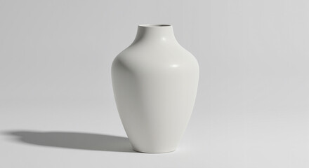 Elegant Ceramic Vase Mockup for Product Photography Featuring an Isolated White Background for E-Commerce Applications and White Label Branding Solutions