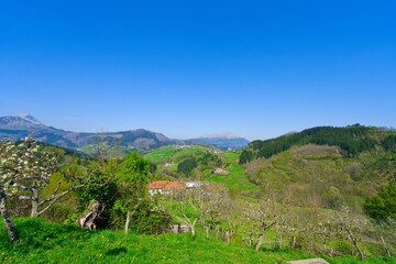 little Switzerland, Aramaio valley, the town of Azkoaga in the Basque Country