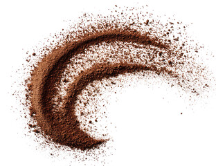 Brown powder swirl, textured, abstract