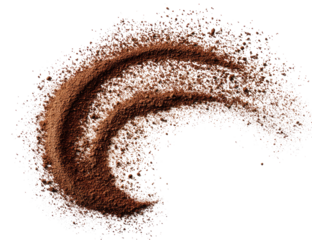 Brown powder swirl, textured, abstract