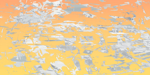 orange gradient with black and white elements abstract background . expression graphic painting . playful elements wallpaper  