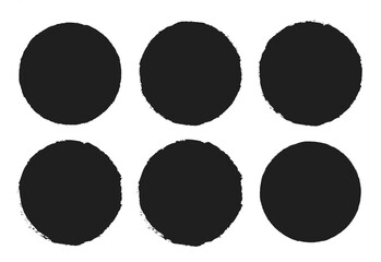 Set Grunge round shapes icon template