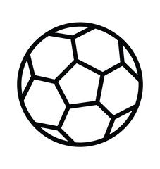 Obraz premium soccer, football, ball, sport, competition, game, match, league, team, tournament, athlete, goal, play, action, black, white, outline, icon, symbol, design, graphic, element, illustration, logo, badge