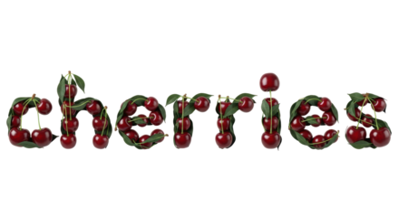 Isolated 'Cherries' Text