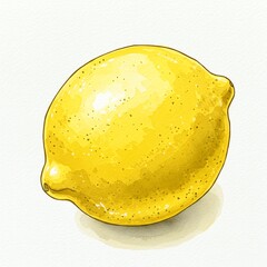 Yellow lemon with transparent background