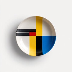 Fototapeta premium Create a Dynamic Flat style bao bun plate against a clean and crisp white background