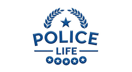 Isolated Police Life Logo