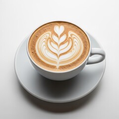 Latte art coffee drink photography