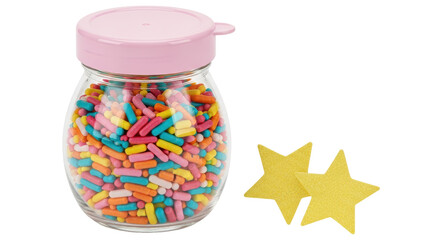 Isolated Jar of sprinkles