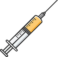 Fototapeta premium A minimalist illustration of a syringe
