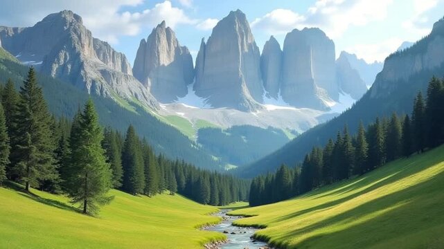 Beautiful landscape of Italian dolomites
