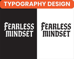 fearless mindset. hand drawn typography lettering phrase