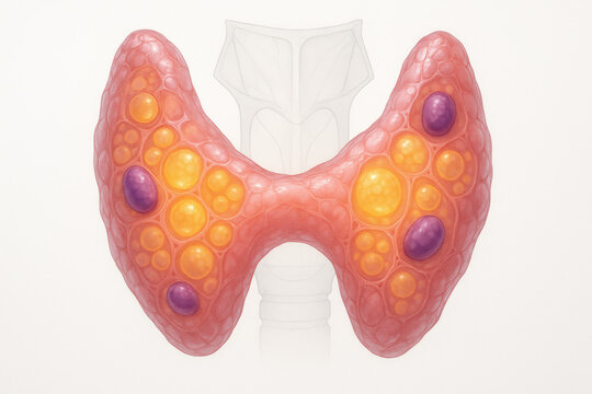 Thyroid Gland Illustration: Anatomy and Pathology Representation [Illustration]