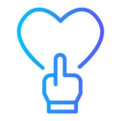 Fototapeta premium like gradient icon
