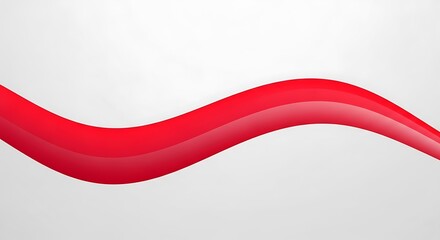 Red Abstract Wavy Graphic Design.
