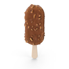 Chocolate Almond Ice Cream Bar Product Photography 3d Png