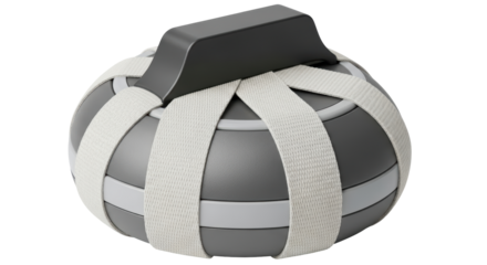 Isolated Medicine Ball with Straps