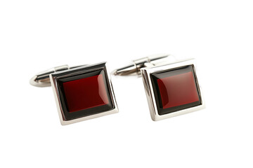 Groom Cufflink Set Isolated on Transparent Background