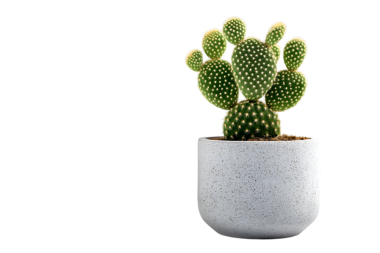 potted cactus plant isolated on white background