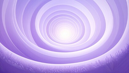 Vibrant Lavender Hues in a Hypnotic Spiral Tunnel with Glowing Center and Floral Base