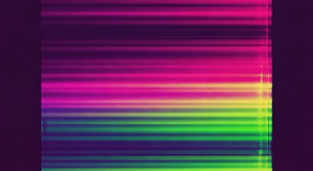 Vibrant Digital Glitch Loop Background with Retro Horizontal Lines and Dynamic Color Spectrum