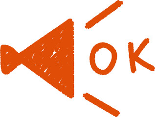 확성기 손글씨 아이콘