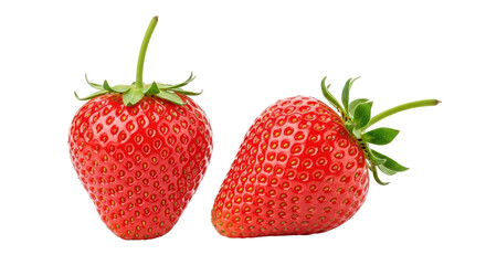 Isolated Two Strawberries